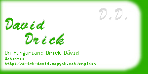david drick business card